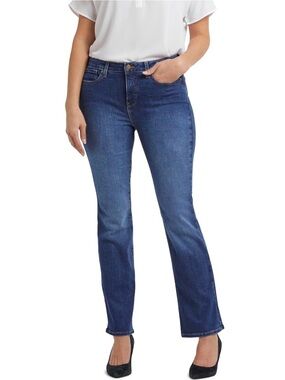 NYDJ Barbara Bootcut Lift Tuck Tech Mid-Rise Blue Stretch Bootcut Jeans